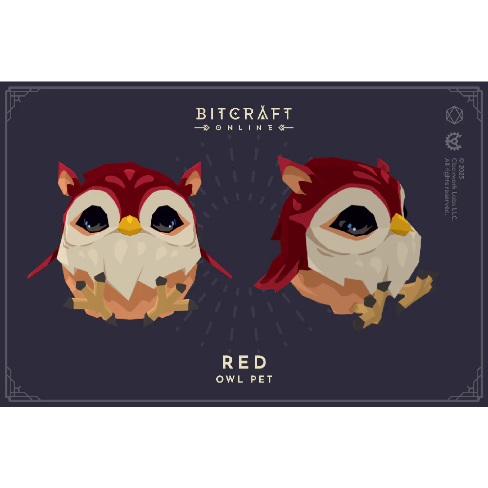 BitCraft Red Owl Pet Plushie